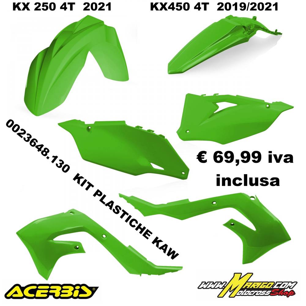 Acerbis Kit Plastiche Completa Per Suzuki E Kawasaki – Paramani E Parafango – Design Off-road - 5