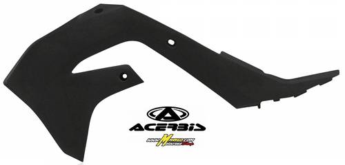 114 - CONVOGLIATORI RADIATORE   KAWASAKI KX 250 4T 2021/2023 - KX 450 F 2019/2023  NERO 3    cod. 0023650.092 - nero metallico