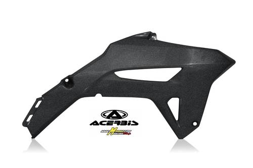 813 - SPOILER RADIATORE HONDA  # CRF 250 2022/2024 # CRF 450 2021/2024   NERO 3  cod. 0024304.092 - nero metallico