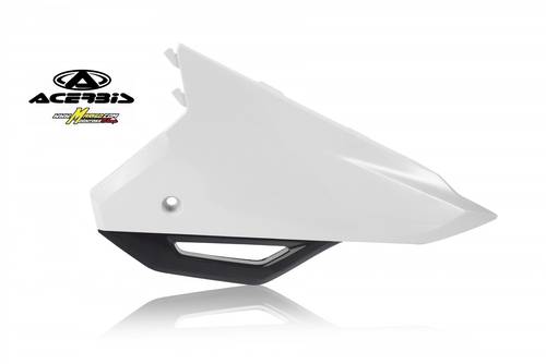 814 - PORTANUMERO LATERALE DW+UP HONDA  # CRF 250 2022/2024 # CRF 450 2021/2024   BIANCO/NERO  cod. 0024560.237