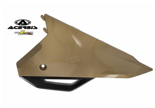 814 - PORTANUMERO LATERALE DW+UP HONDA  # CRF 250 2022/2024 # CRF 450 2021/2024   ORO/NERO  cod. 0024560.335