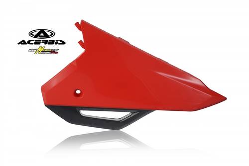 814 - PORTANUMERO LATERALE DW+UP HONDA  # CRF 250 2022/2024 # CRF 450 2021/2024   ROSSO/NERO  cod. 0024560.349