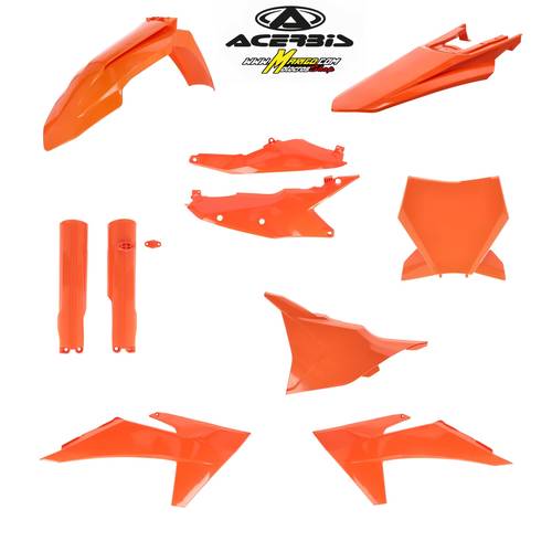1 - FULL KIT PLASTICHE COMPATIBILE PER KTM SX - SXF 2023 - 2024  cod. 0026805.011.016 ARANCIO 2