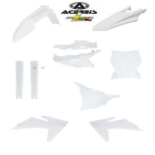 1 - FULL KIT PLASTICHE COMPATIBILE PER KTM SX - SXF 2023 - 2024  cod. 0026805.030 BIANCO