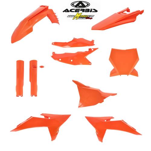 1 - FULL KIT PLASTICHE COMPATIBILE PER KTM SX - SXF 2025 - 2026  cod. 0026922.011.016 ARANCIO 2