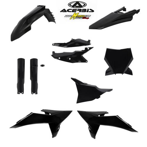 1 - FULL KIT PLASTICHE COMPATIBILE PER KTM SX - SXF 2025 - 2026  cod. 0026922.090 NERO