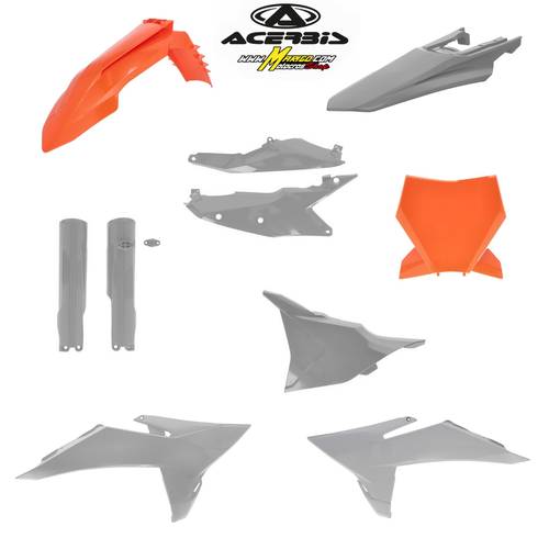 1 - FULL KIT PLASTICHE COMPATIBILE PER KTM SX - SXF 2025 - 2026  cod. 0026922.207 ARANCIO/GRIGIO