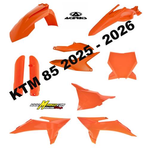 1000a - FULL KIT PLASTICHE KTM 85 2025 / 2026  ARANCIO 2	cod. 0027023.011.016