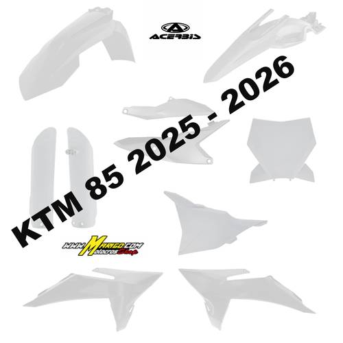 1000a - FULL KIT PLASTICHE KTM 85 2025 / 2026  BIANCO	cod. 0027023.030