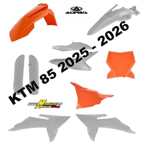 1000a - FULL KIT PLASTICHE KTM 85 2025 / 2026  ARANCIO/GRIGIO	cod. 0027023.207