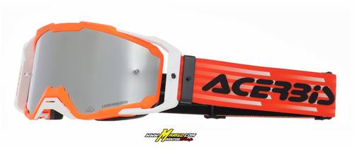 10000b - MASCHERA VITRION MIRROR   ARANCIO/BIANCO	cod. 0027520.203