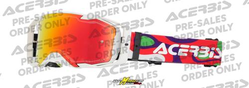 10000g - MASCHERA VORTEX MIRROR  BIANCO/ROSSO	cod. 0027785.239