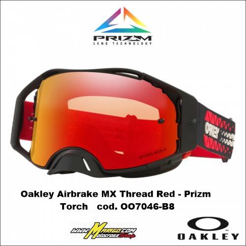 Oakley Airbrake MX Thread Red - Prizm Torch   cod. OO7046-B8