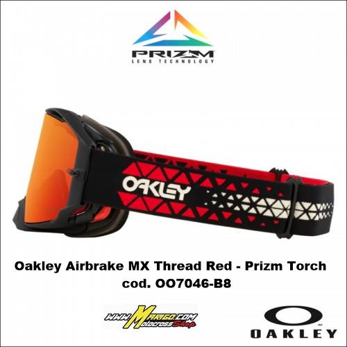 Oakley Airbrake MX Thread Red - Prizm Torch   cod. OO7046-B8