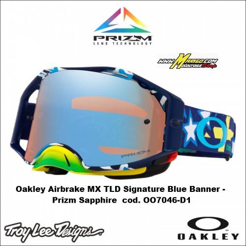Oakley Airbrake MX TLD Signature Blue Banner - Prizm Sapphire  cod. OO7046-D1