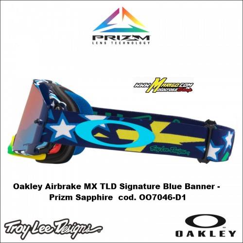 Oakley Airbrake MX TLD Signature Blue Banner - Prizm Sapphire  cod. OO7046-D1