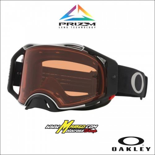 Oakley Airbrake MX Tuff Blocks Black Gunmetal - Lens Prizm Bronze   cod. OO7046-B1