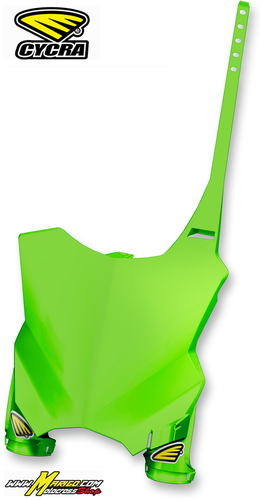 TABELLA PORTANUMERO ANTERIORE CYCRA  KAWASAKI KX250F 2017 - 2025 # KX450F 2016 - 2025 verde cod. 1CYC-0701-72