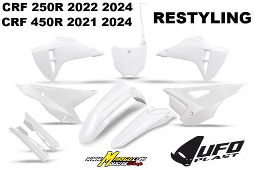 3a - Full kit  RESTYLING  CRF250 2022 - 2024- 450 2021 - 2024 Honda 2025 Style  BIANCO  cod. HOKIT128F 041