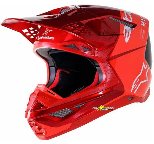 1 - SUPERTECH S-M10 FLOOD HELMET ECE 22.06  -   3003 - RED FLUO RED M&G
