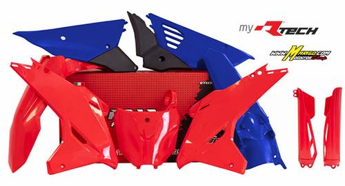 1a - KIT PLASTICHE HONDA CRF 450 2027 - 2027 CON PARASTELI  cod. R-KITCRF-006-027 / OEM