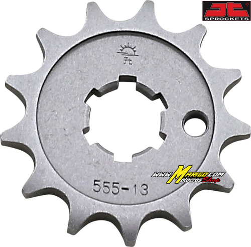 6a - Pignone in acciaio Conversione 428  KAWASAKI KX80 - KX85 1983 - 2026 cod. JTF555. passo 428 JT SPROCKETS