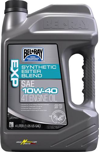 2 - Bel-Ray EXP SEMI-SYNTHETIC ESTER BLEND 4-STROKE ENGINE OIL 10W-40 litri 4  cod. 36010151 / 99120-B4LW