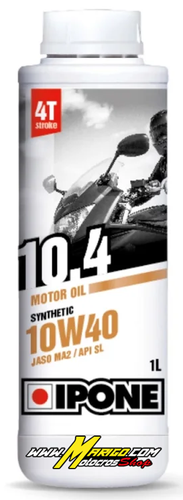 2h - 10.4 10W40 Sintetico 4T (1lt)  Olio Motore  cod. 409751425
