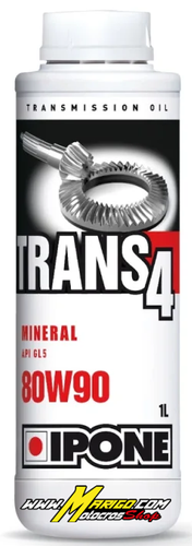 3e - TRANS 4 80W90 Minerale (1lt)   Olio Trasmissione   cod. 409801040