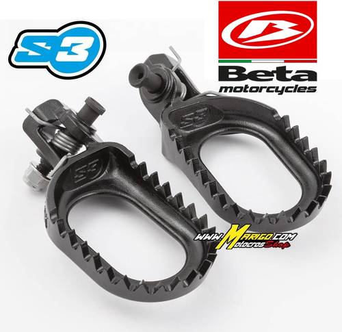 ESK-2761-B PEDANA S3 PUNK   BETA KTM/HKY/GG  Colore: NERO, Materiale: Acciaio temprato, Posizione: Posteriore e baricentro basso