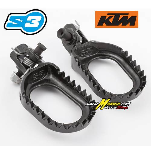 ESK-2761-B   PEDANA S3 PUNK KTM/HKY/GG SILVER  Colore: NERO, Materiale: Acciaio temprato, Posizione: Posteriore e baricentro basso