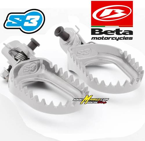 ESK-2761-S PEDANA S3 PUNK   BETA KTM/HKY/GG SILVER Colore: Argento, Materiale: Acciaio temprato, Posizione: Posteriore e baricentro basso