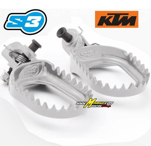 ESK-2761-S   PEDANA S3 PUNK KTM/HKY/GG SILVER  Colore: Argento, Materiale: Acciaio temprato, Posizione: Posteriore e baricentro basso