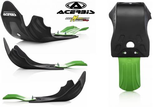 124 - SOTTOMOTORE  # KX 250 4T 2021 / 2024 # KX 450 4T 2019 / 2024 NERO/VERDE  cod. 0023701.325
