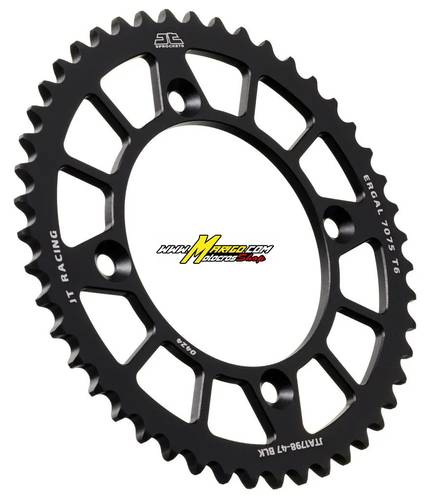 Corone posteriori in alluminio YZ 65 2018 - 2026  cod. JTA1798.47BLK  passo 420