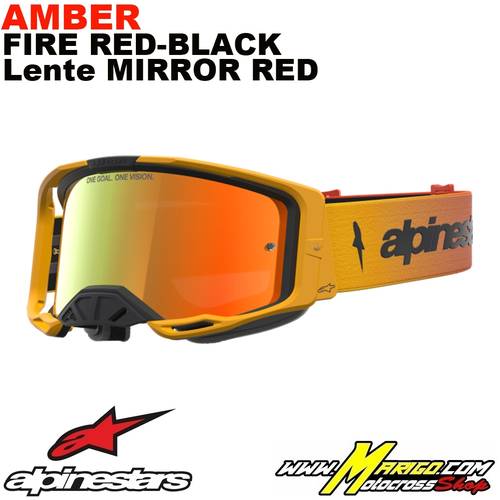 Vision 8  -  Amber Fire Red-Black - Lente Mirror Red    -    5101427-3235
