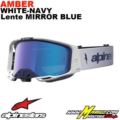 Vision 8  -  Amber White-Navy - Lente Mirror Blue    -    5101427-7357