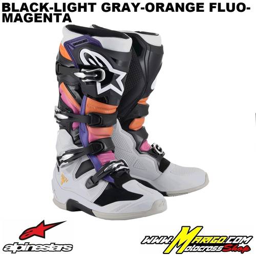 TECH 7  -  Black-Light Gray-Orange Fluo-Magenta    -    2012025-1594