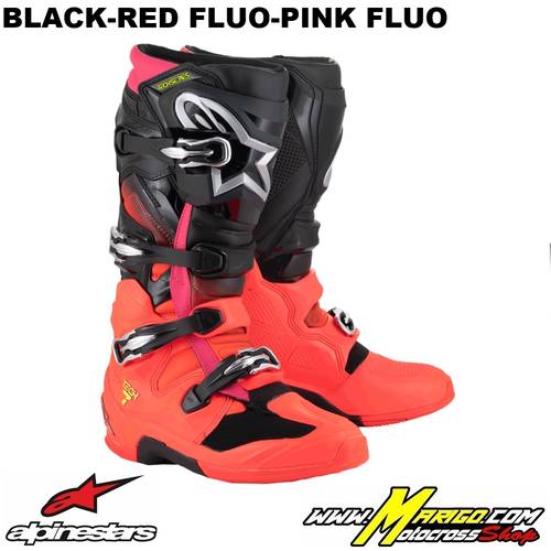 TECH 7  -  Black-Red Fluo-Pink Fluo    -    2012025-1576