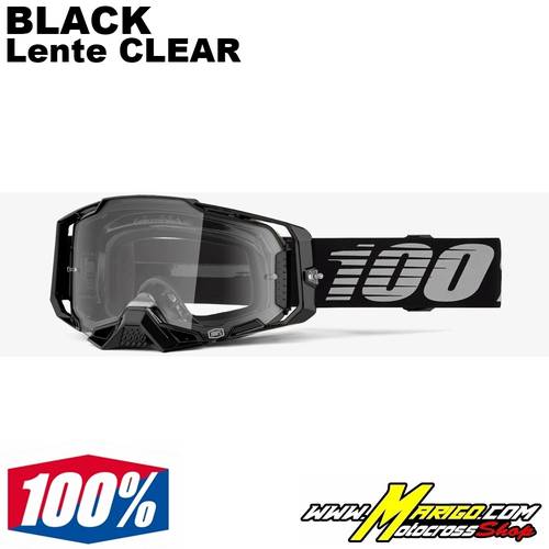 100% ARMEGA  -  BLACK - Lente Clear    -    26012681 / 50004-00030