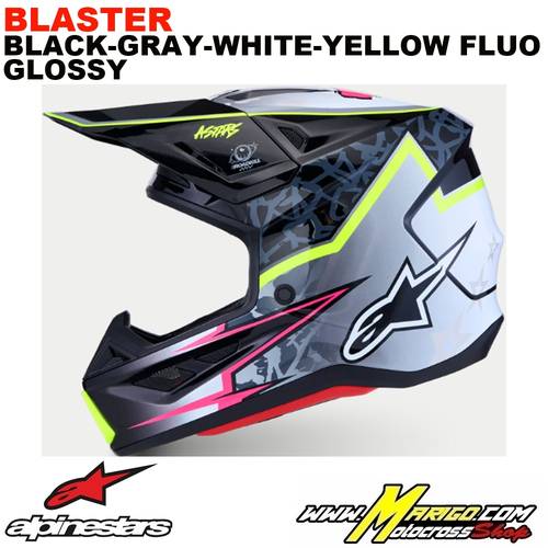 S-M7  -  BLASTER Black-Gray-White-Yellow Fluo Glossy    -    8300127-1697