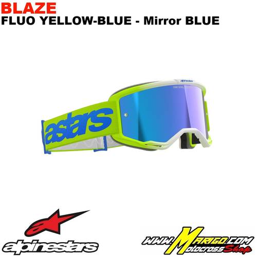 Vision 5  -  Blaze Fluo Yellow-Blue - Lente Mirror Blue    -    5102125-5007