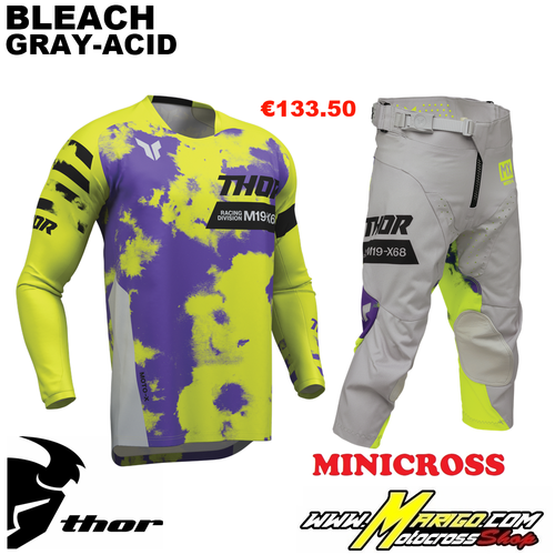 Thor MX  -  LAUNCHMODE  2026 YOUTH  -  BLEACH Gray-Acid