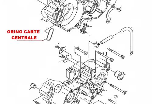 O-ring CARTER centrale  Cod. M752503600004  Codici OEM - YAMAHA - 5CU1545400 - HONDA 91301KZ3861 - FANTIC MOTOR 07953005