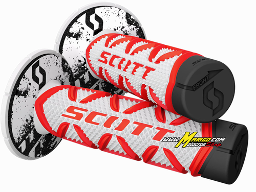 Manopole SCOTT Diamond + Donut Grip   cod. 219626 red/white
