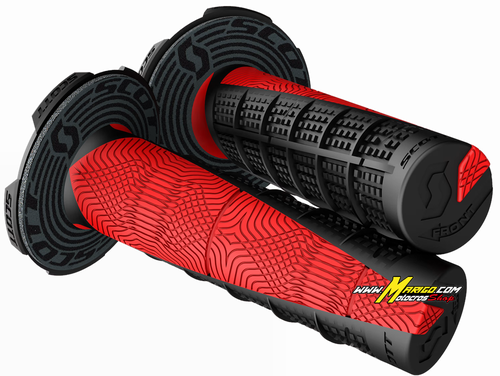 Manopole SCOTT Deuce + donut   cod. 219627 black/neon red