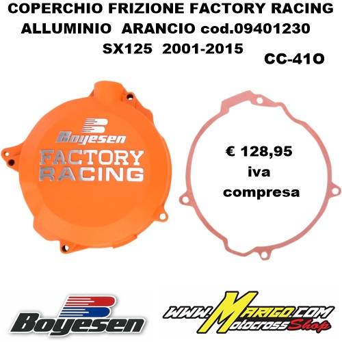 COPERCHIO FRIZIONE FACTORY RACING arancio SX125 01/15 cod.09401230 CC-41O