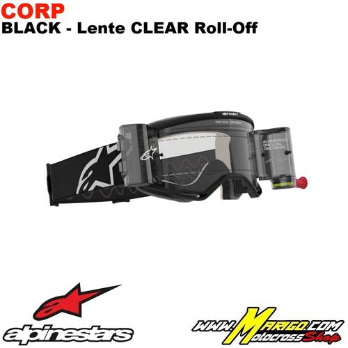 Alpinestars Vision 5  -  Corp Black - Lente Clear Roll-Off    -    5102825-1529