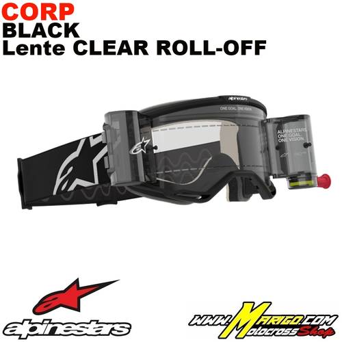 Alpinestars Vision 5  -  Corp Black - Lente Clear Roll-Off    -    5102825-1529