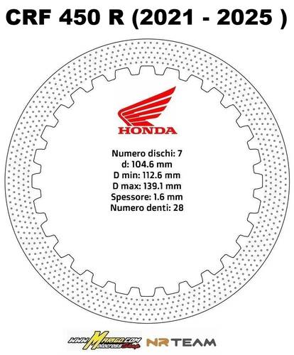 8 - ACCIAIO  HONDA CRF 450 R ( 2021 - 2025 ) - SERIE ACCIAIO    Codice: DS02.S008.7
